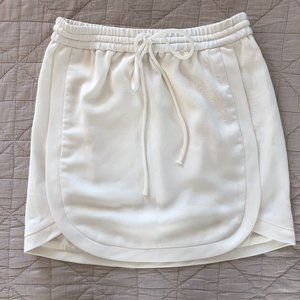 J. Crew White Athletic Drawstring Skirt